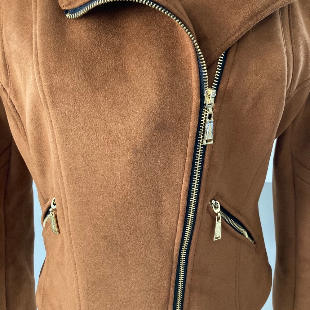 ❌SOLD Jou Jou Bonded Suede Moto Jacket - Picture 6 of 9